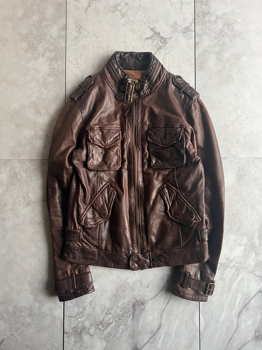 John Bull Leather Military Jacket