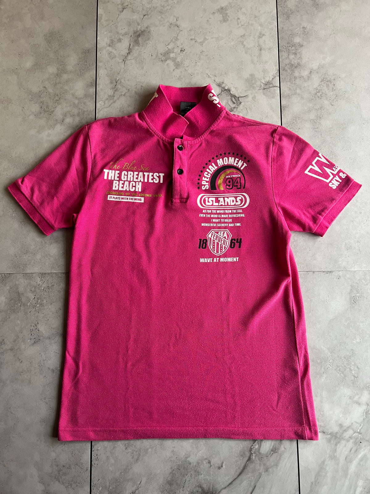 G-Dept Pink Racer Polo Tee
