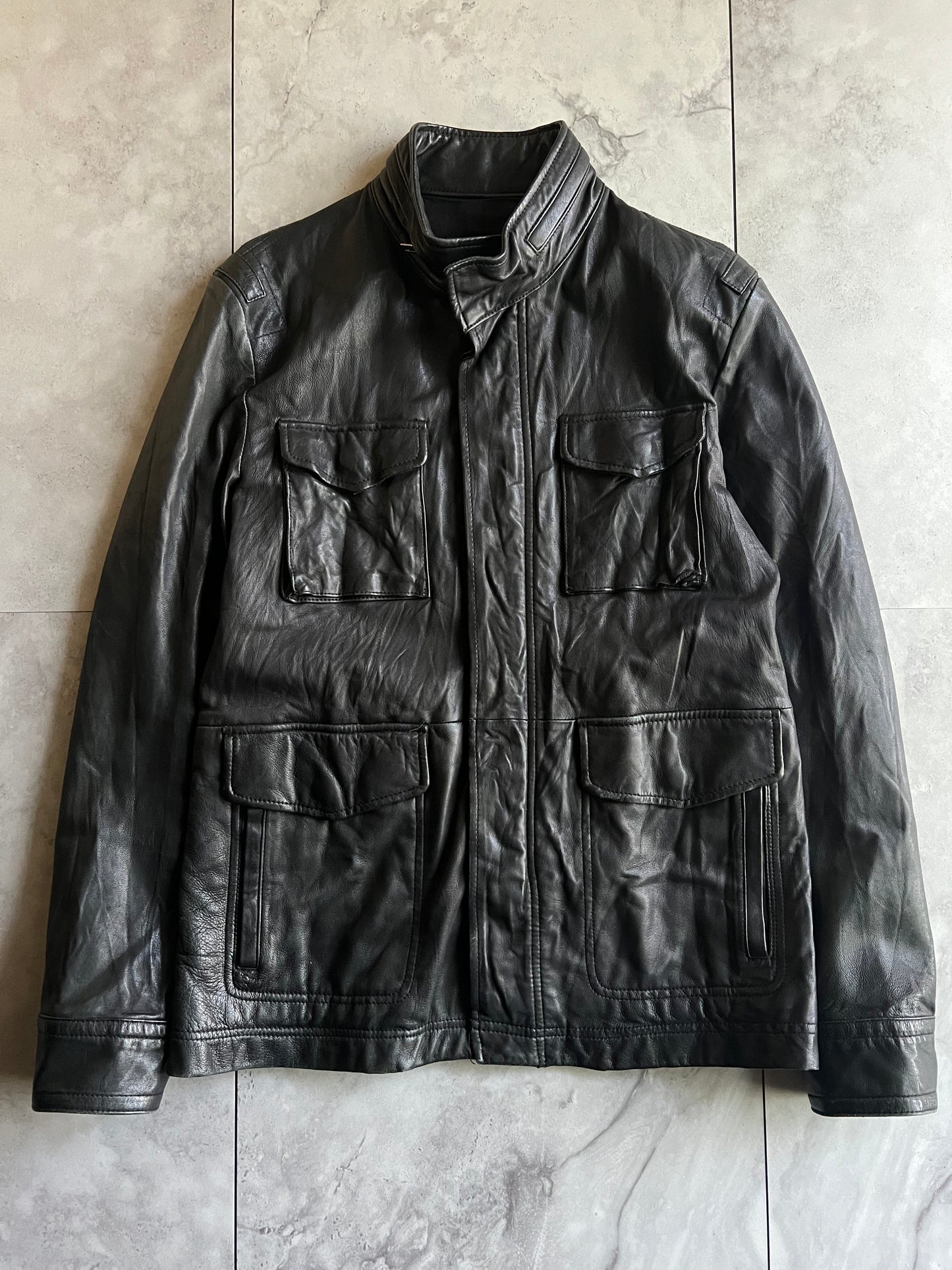 Luva Tram Four Pocket Sheepskin Leather Jacket