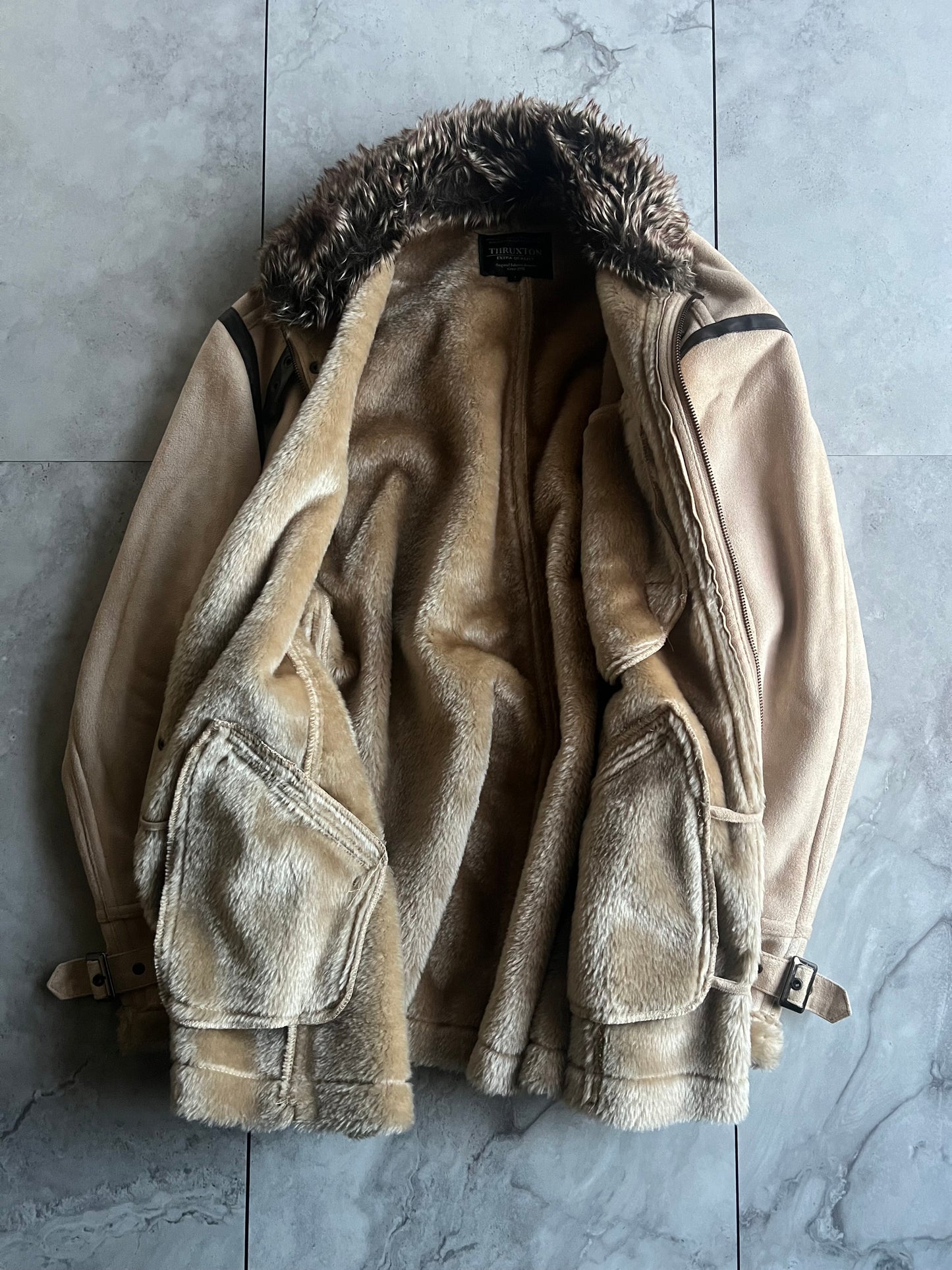 Thruxton Suede Fur Trim Jacket