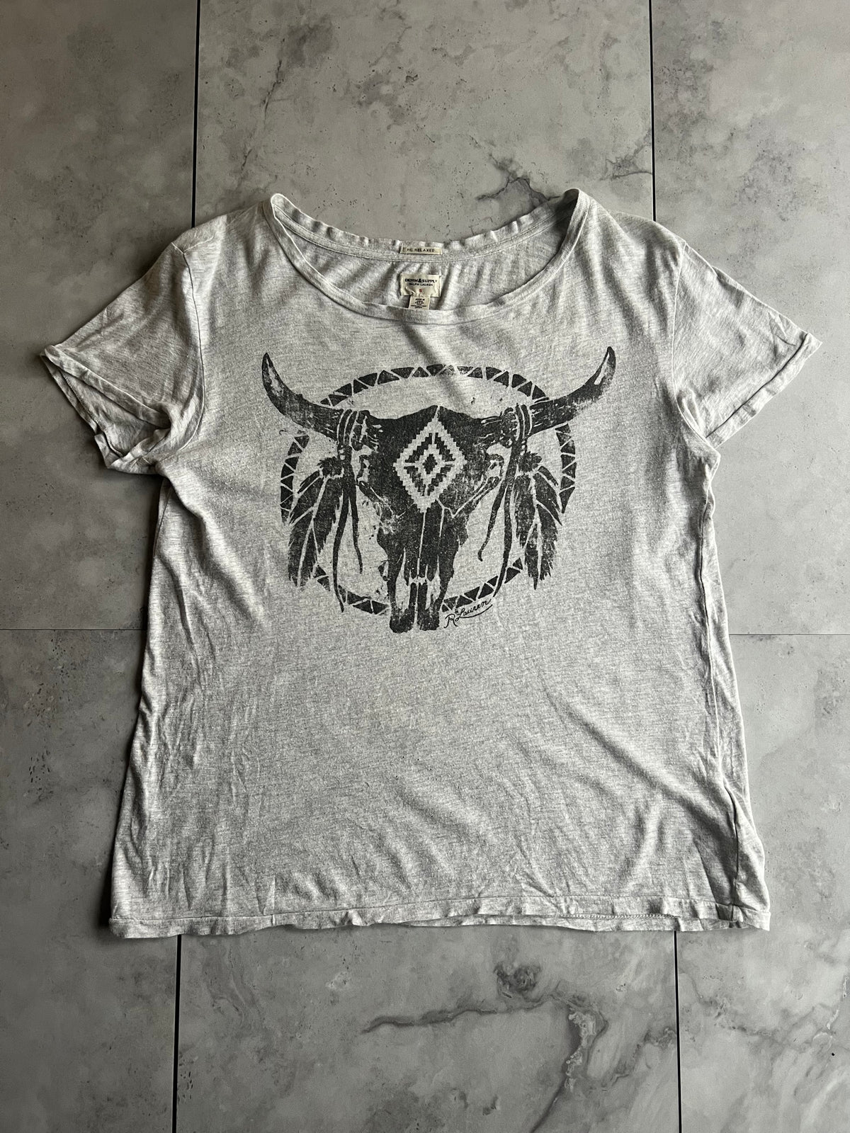 Vintage Faded Ralph Lauren Denim & Supply “Longhorn” Tee