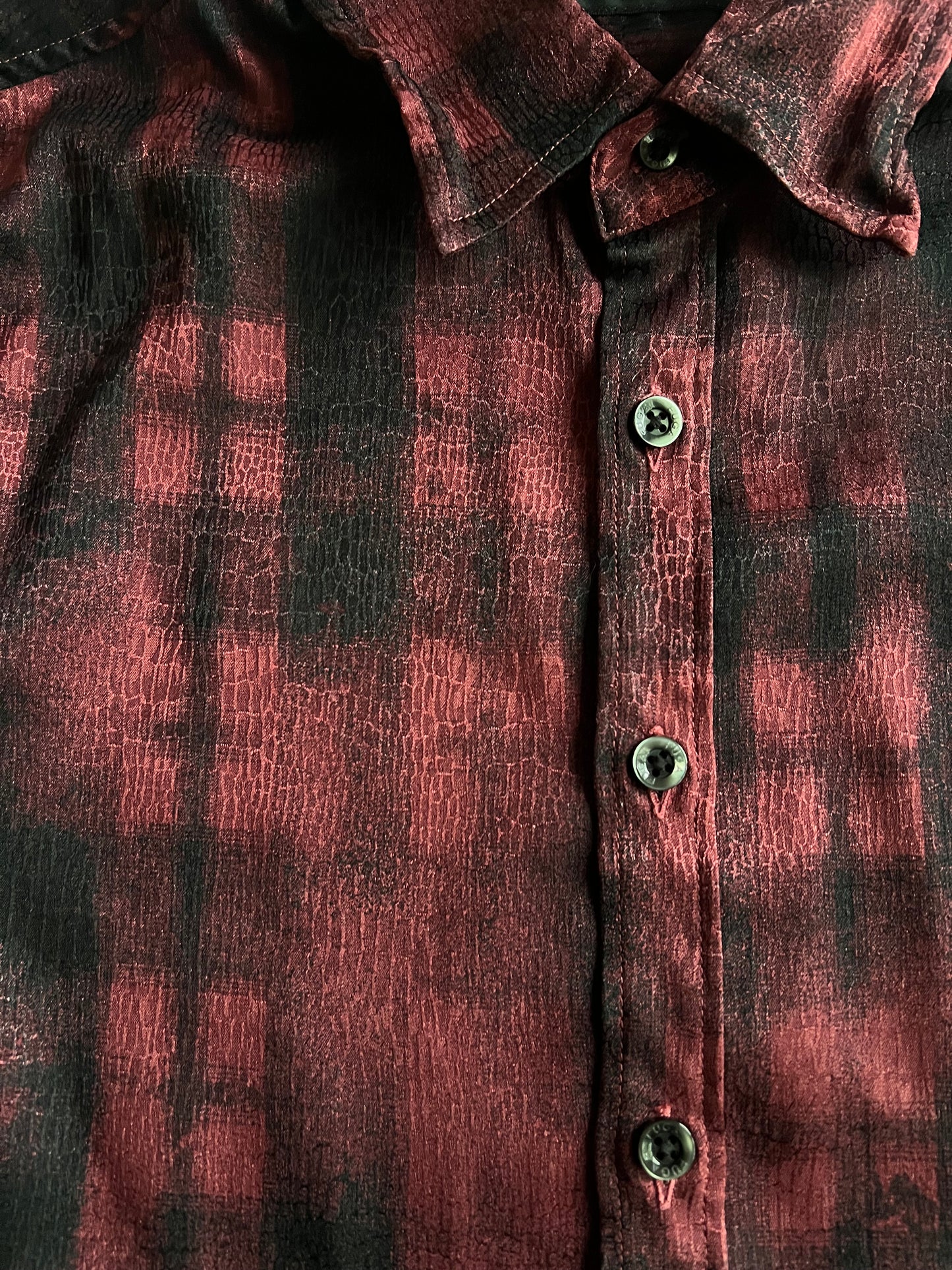 Fuga Croc Printed Vamp-Cut Flannel Shirt