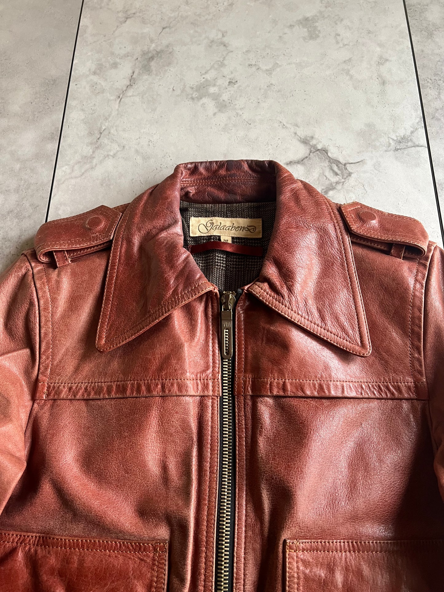 Galaabend Military Leather Jacket