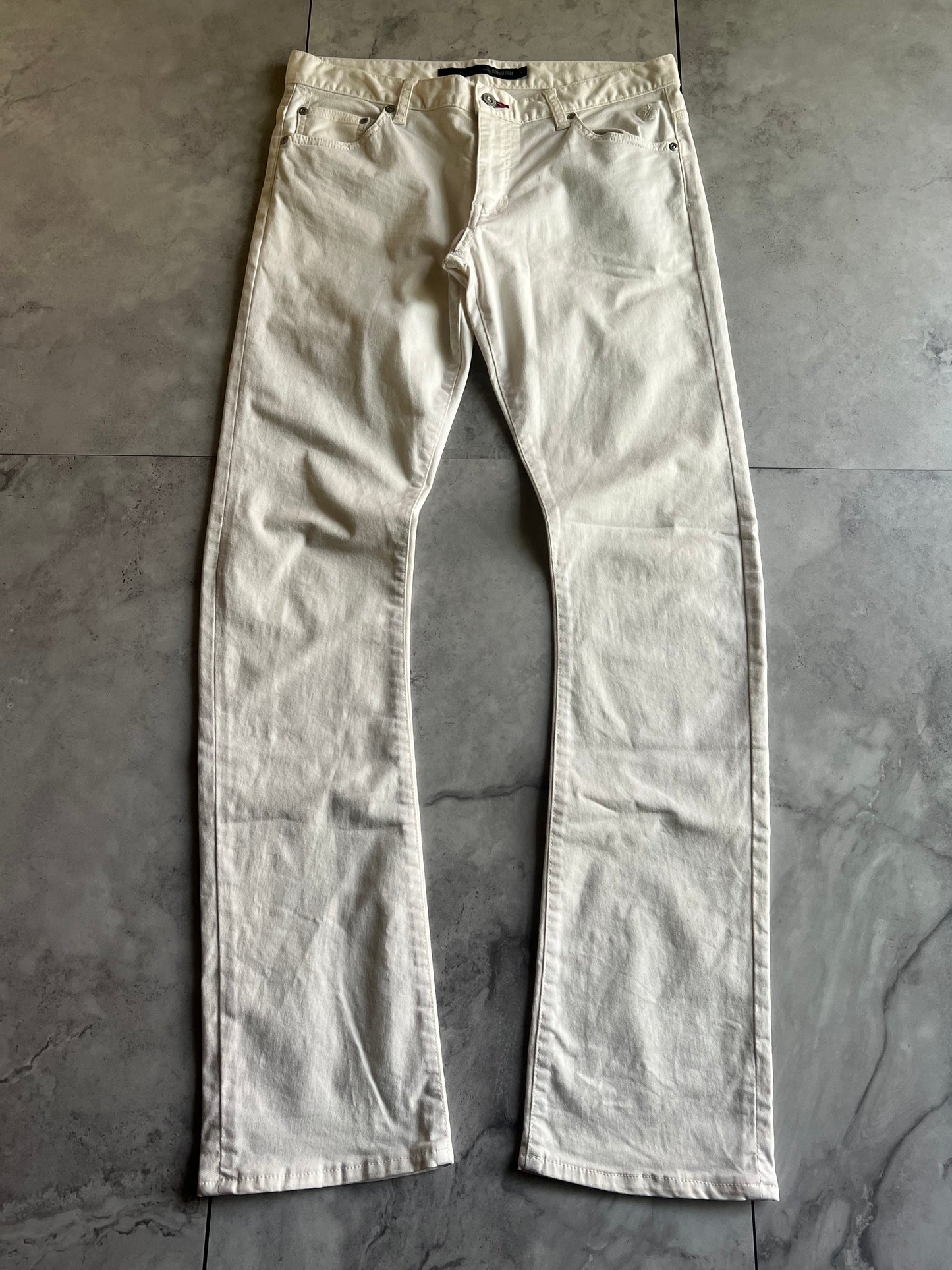 Schlussel Wide-Cut Skinny White Pants