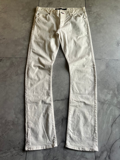 Schlussel Wide-Cut Skinny White Pants