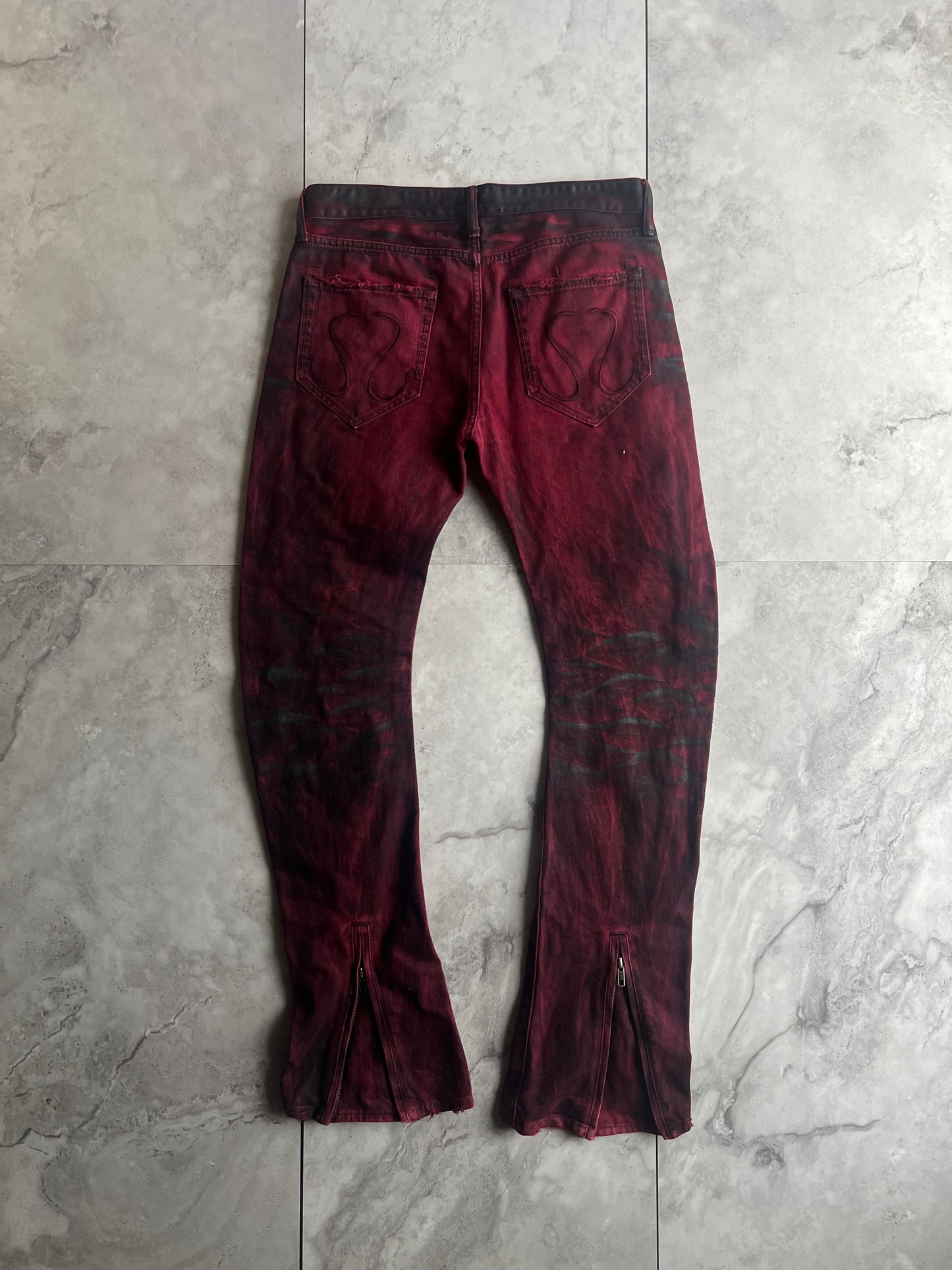 Civarize Wine J-Cut Whisker Washed Denim