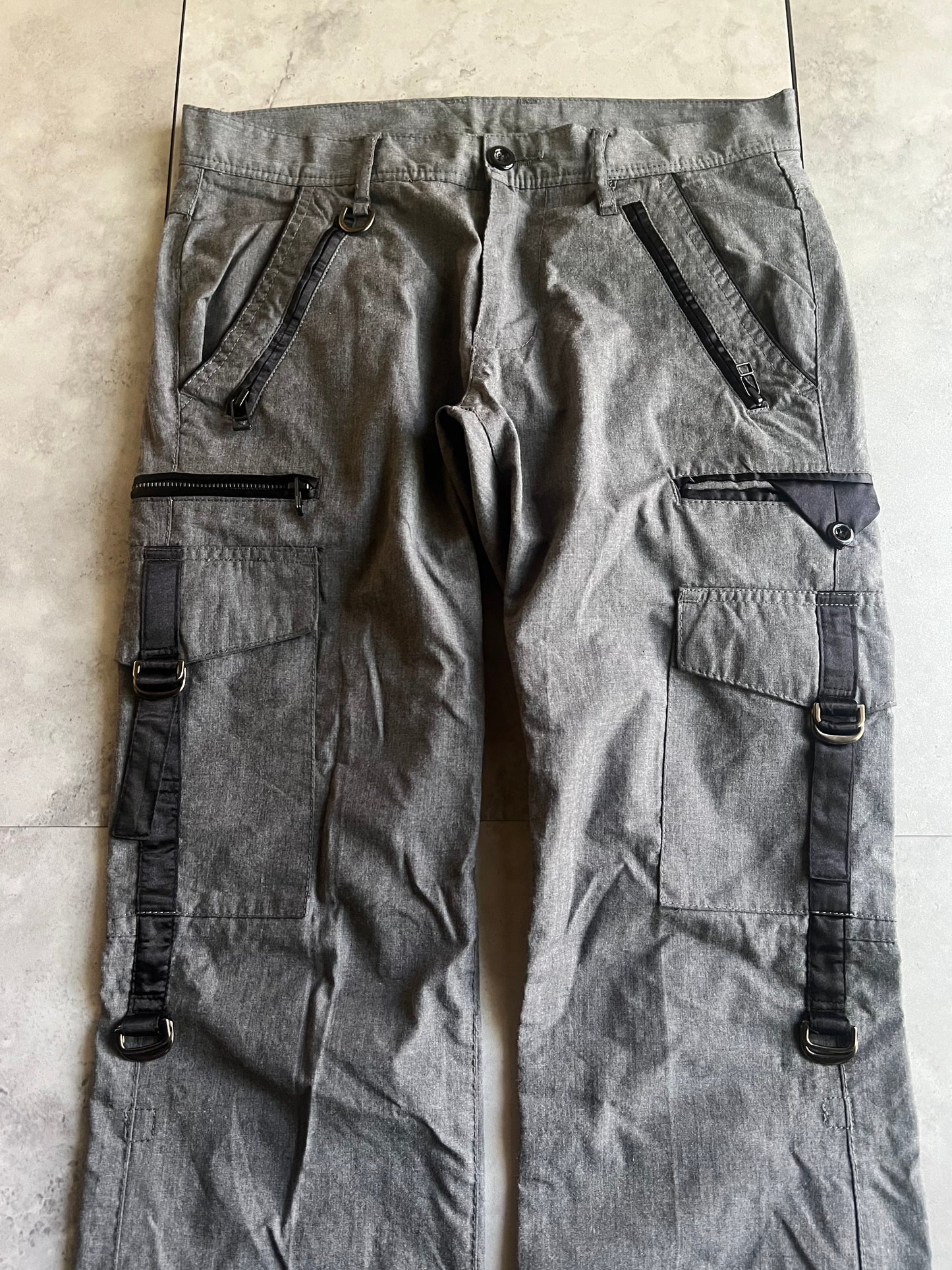Schlussel Grey Cargo Pocket Pants