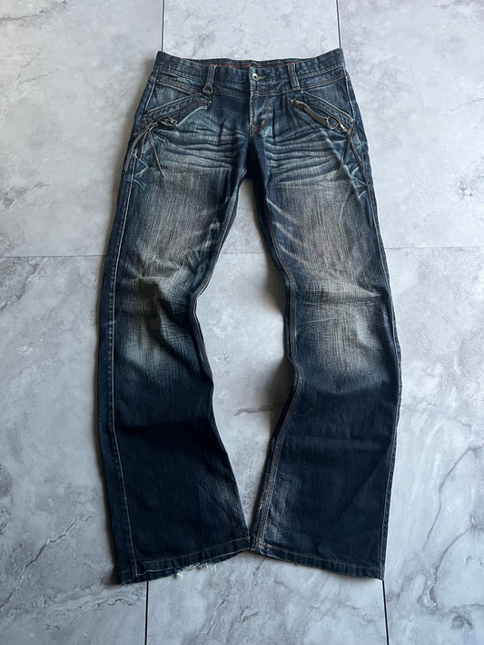 Nicole Club Whiskered Wash Tassel Denim