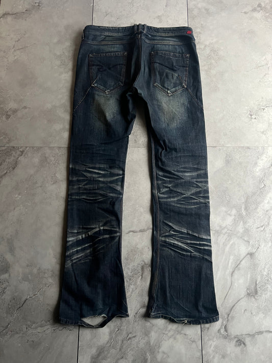 Rielabo Whisker Washed Bootcut Denim
