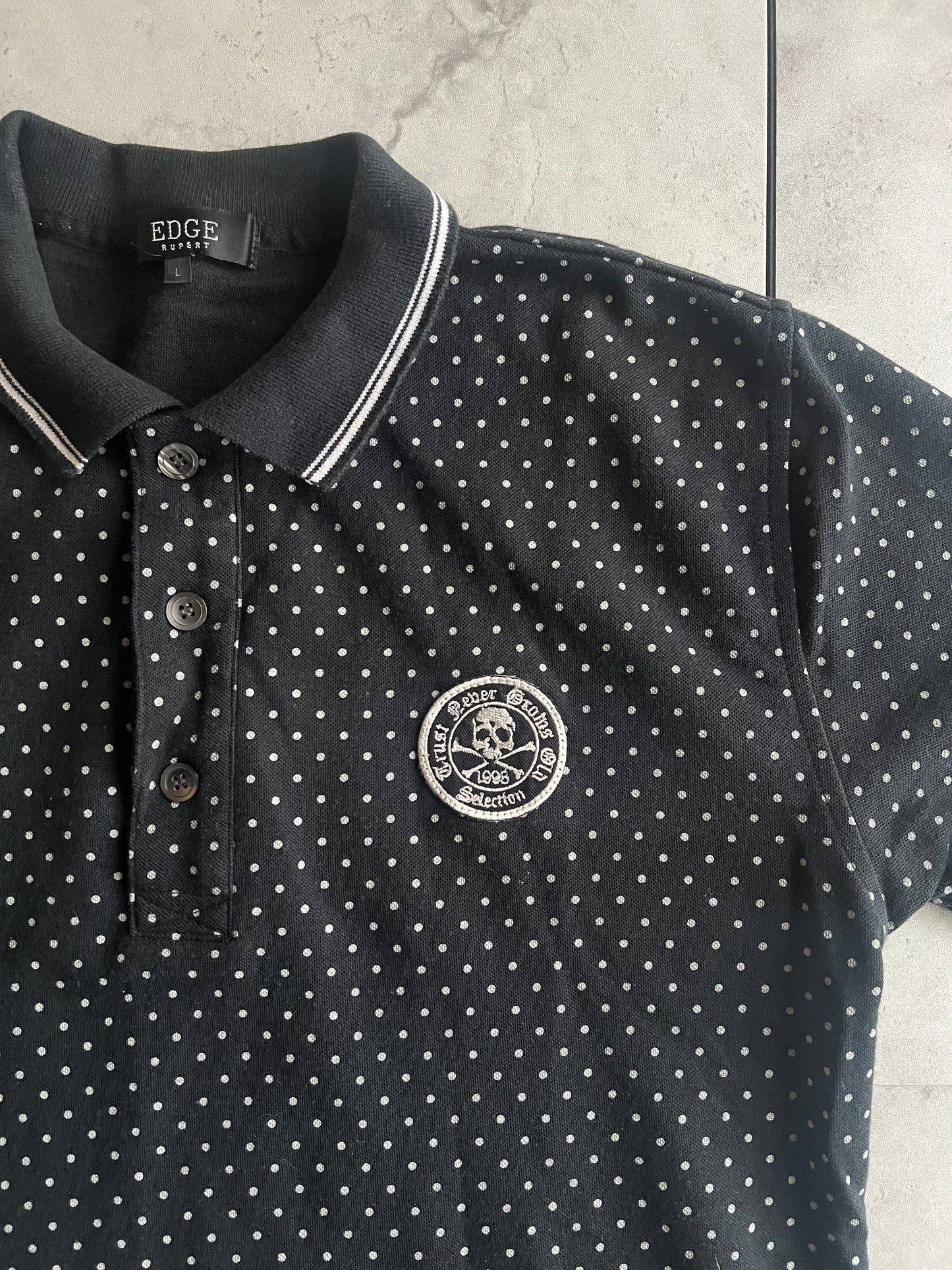 Edge Rupert Polka-Dot Polo Tee