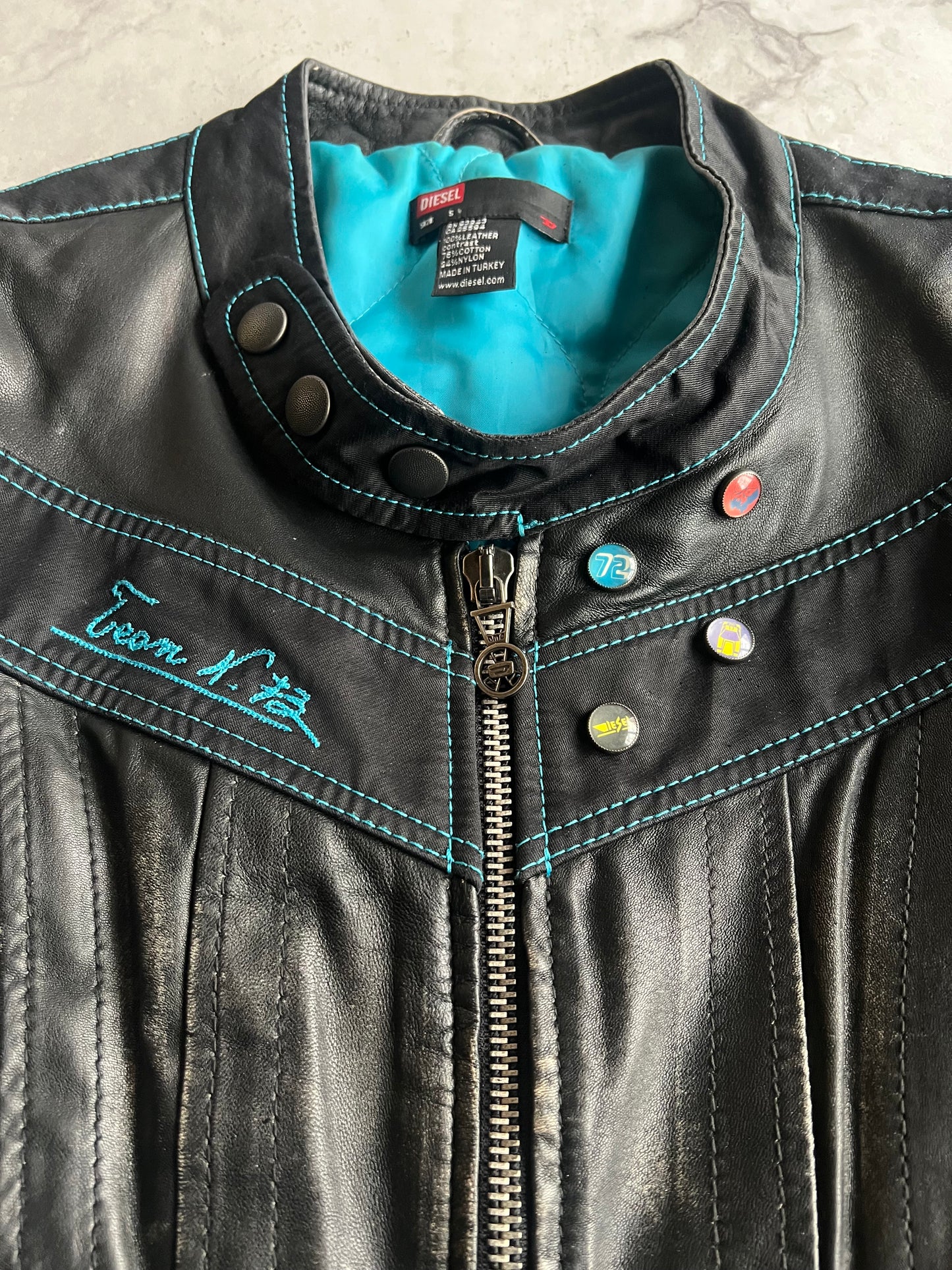 Diesel ‘Diablo’ Leather Racer Jacket