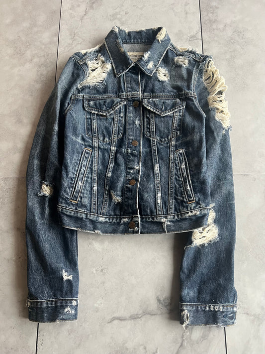 Ralph Lauren Denim & Supply Cropped Distressed Denim Jacket