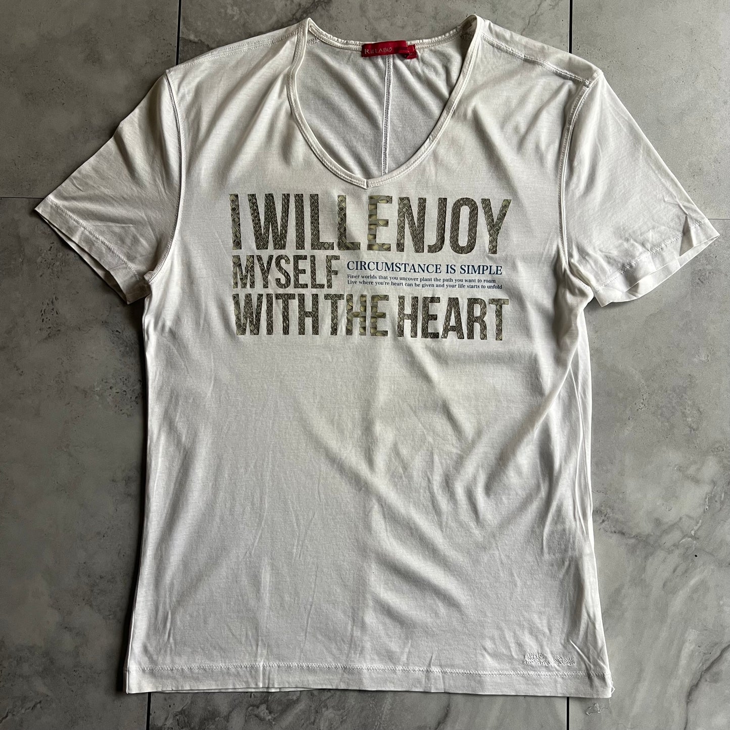 Rielabo “Circumstance Is Simple” Snake Effect Tee