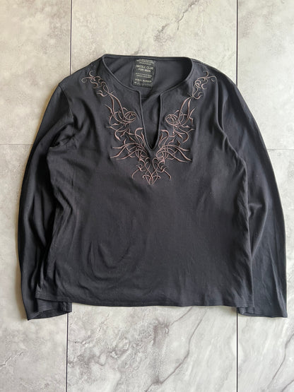 Nicole Club Tribal V-Neck Long sleeve Shirt