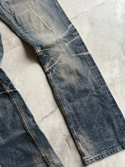 Nicole Club Zipper Pocket Tassel Honeycomb Denim