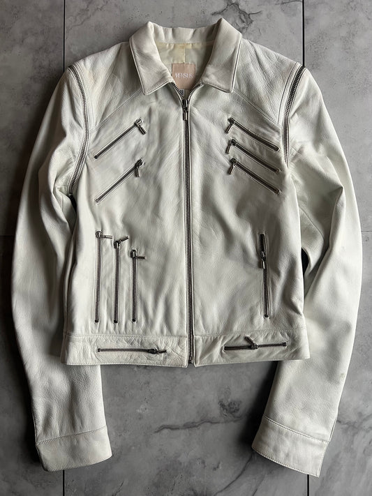 2000’s Versache Leather Moto Zipper Jacket