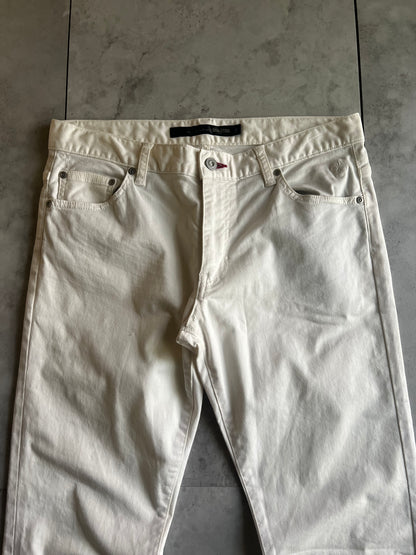 Schlussel Wide-Cut Skinny White Pants