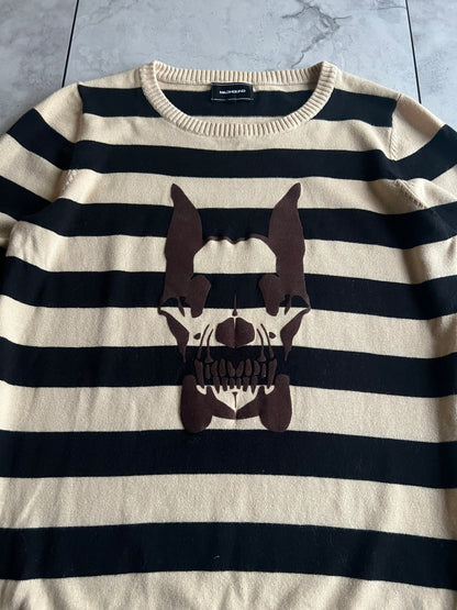 Mad Hound Striped Embroidered Sweater