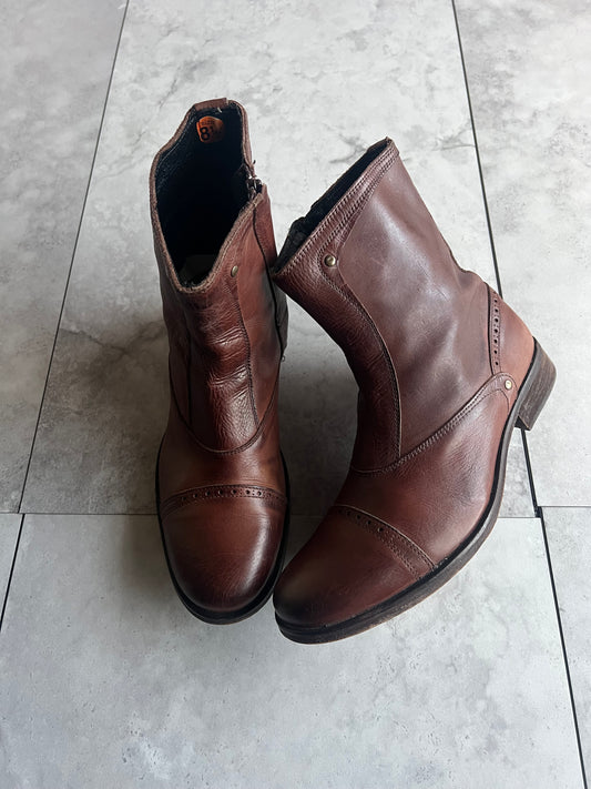 Diesel Side-Zip Studded Western Boot