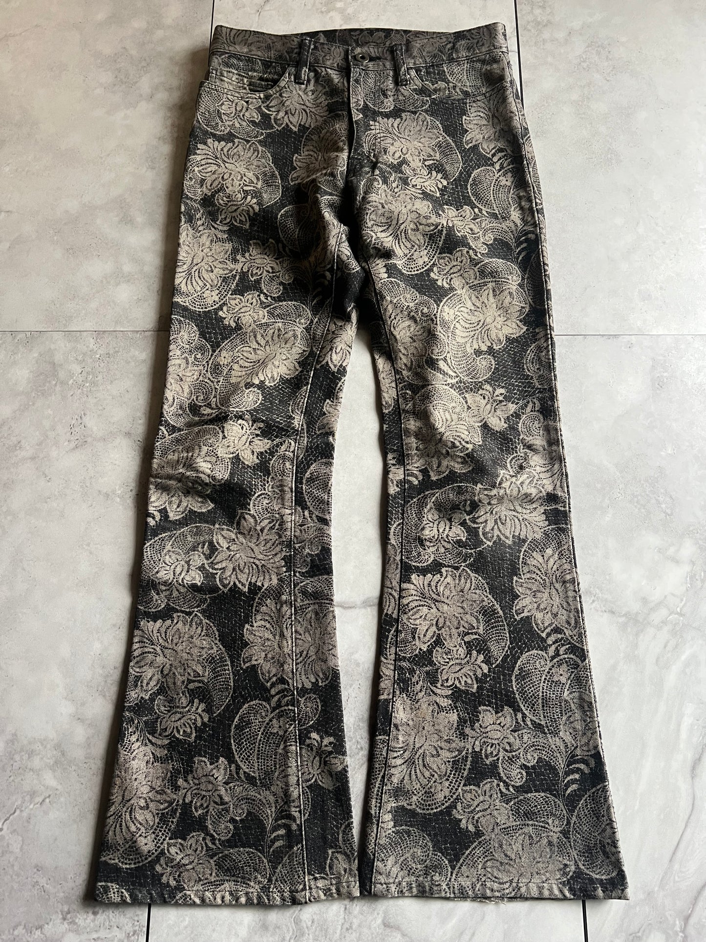 Edge Rupert Paisley Flared Denim