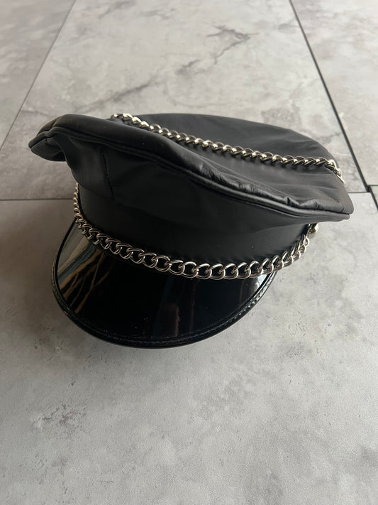 Leather Chain Cap