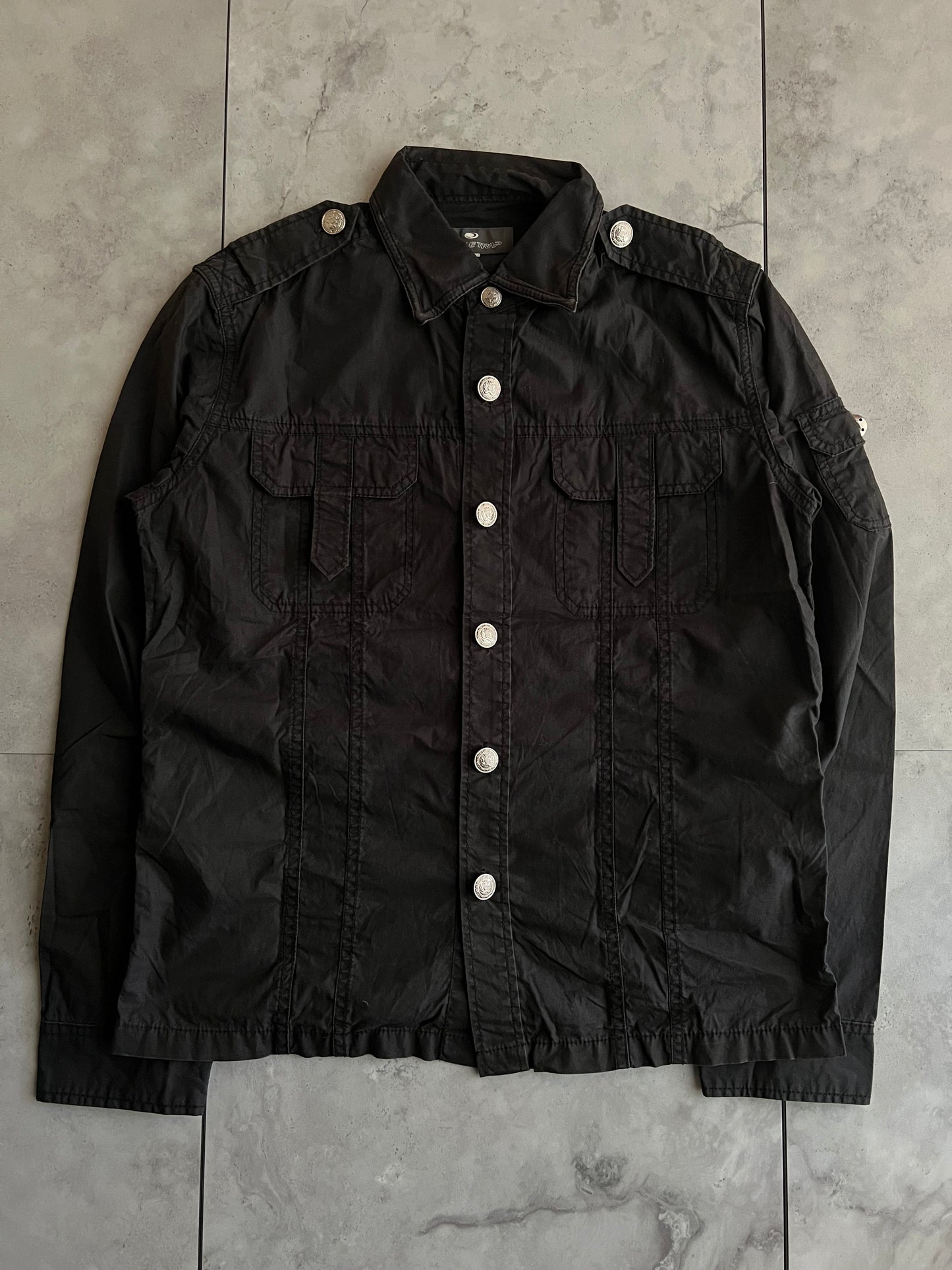 Rattle Trap Military Epaulette Button Up Shirt