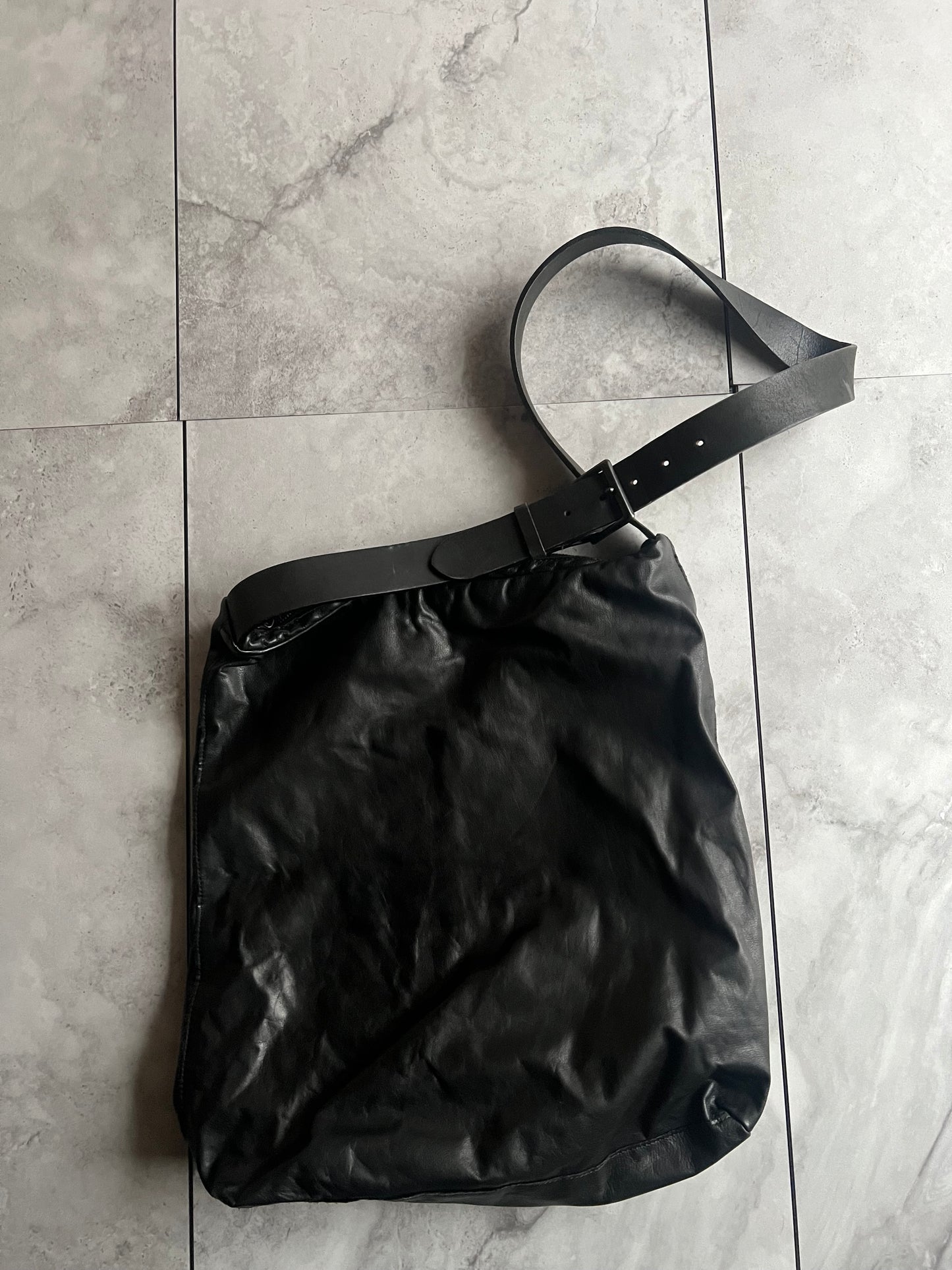 Wjk Leather Belt Buckle Shoulder Bag