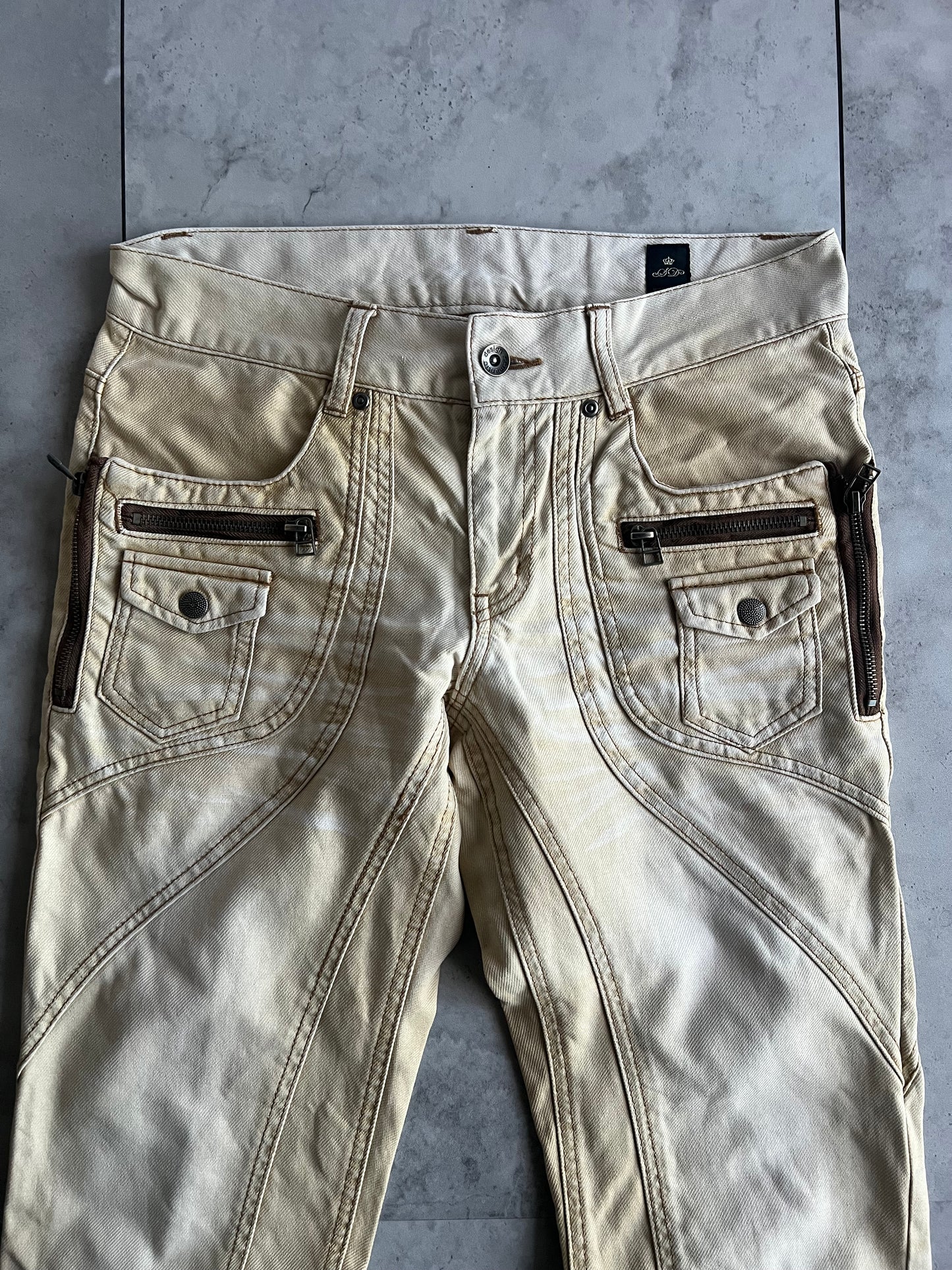 Semantic Design Whiskered Zipper Gimmick Denim