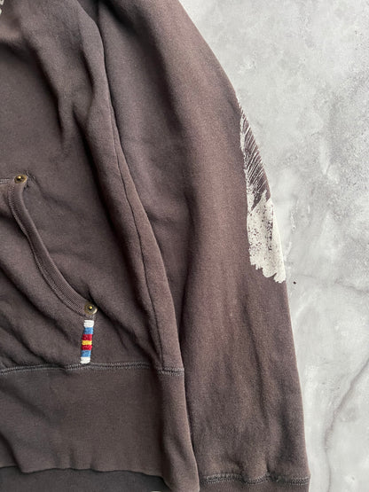 Geronimo Printed Embroidered Tribal Hoodie