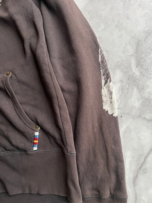 Geronimo Printed Embroidered Tribal Hoodie