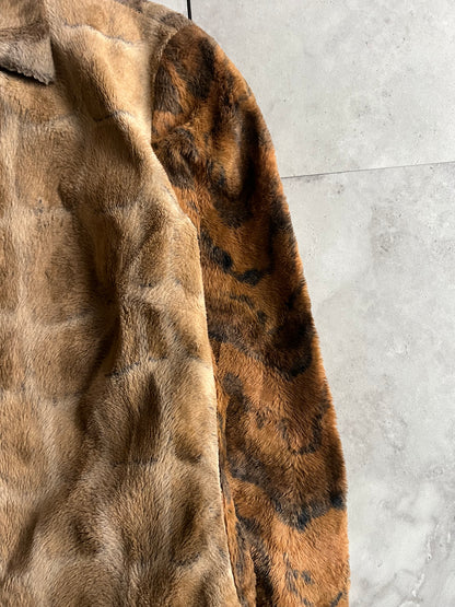A/W2000 Gianfranco Ferre Leopard Rabbit Fur Effect Jacket