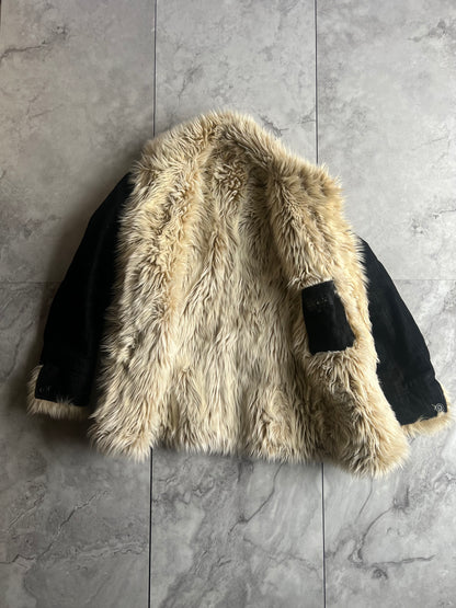 Nicole Club Arctic Fur Trim Button-Up Jacket
