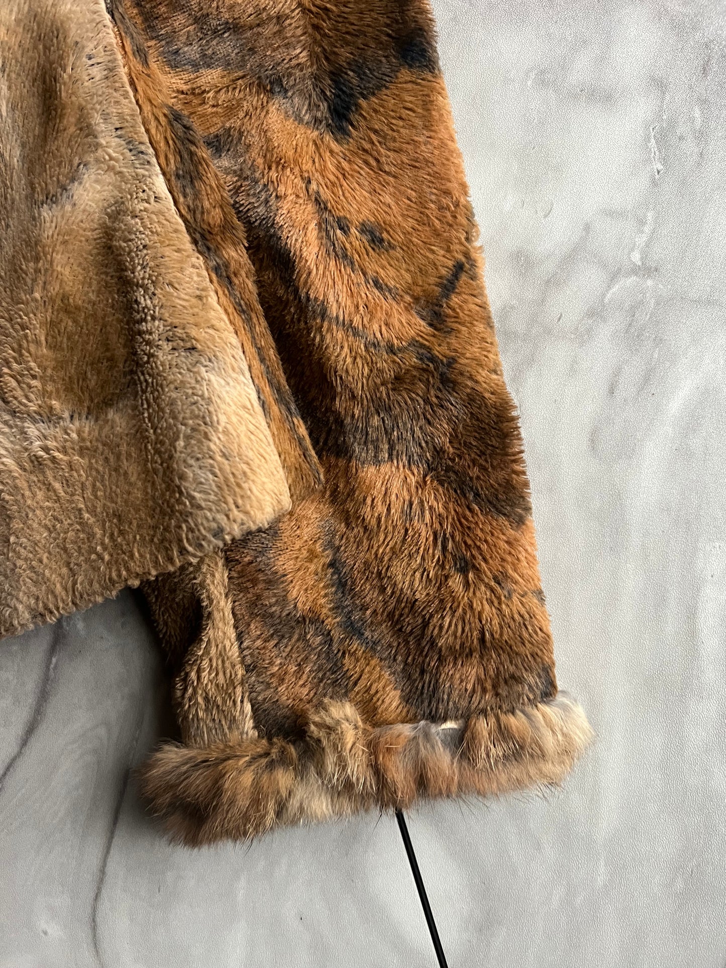 A/W2000 Gianfranco Ferre Leopard Rabbit Fur Effect Jacket