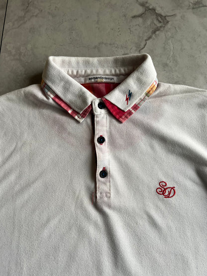 Semantic Design Layered Collar Polo Shirt