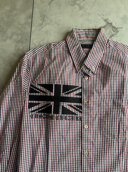 Custom Culture U.K Flag Striped Button Up