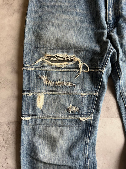 Edge Rupert Distressed Denim Flared Pants