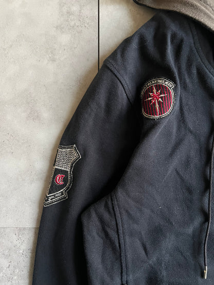 Nicole Club Embroidered Double Layer Hoodie