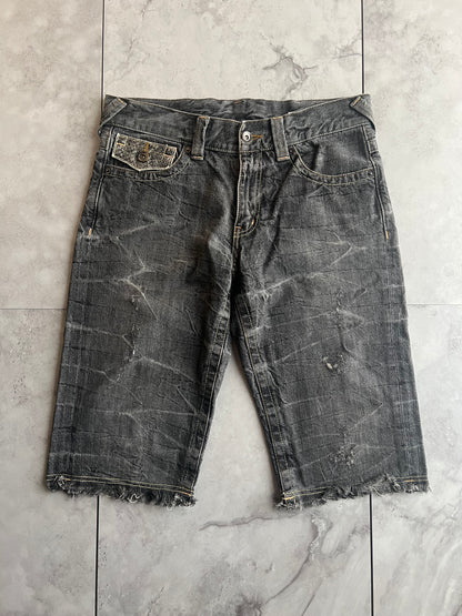 Semantic Design Snakeskin Pocket Washed Shorts