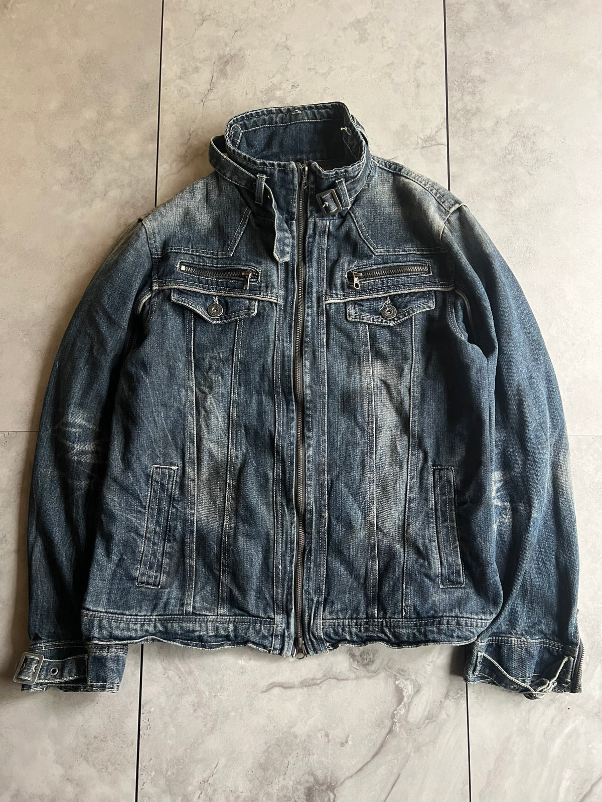In The Attic Moto Zip Denim Rider Jacket
