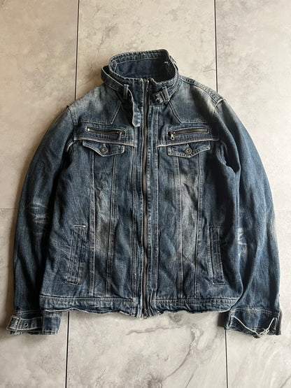 In The Attic Moto Zip Denim Rider Jacket