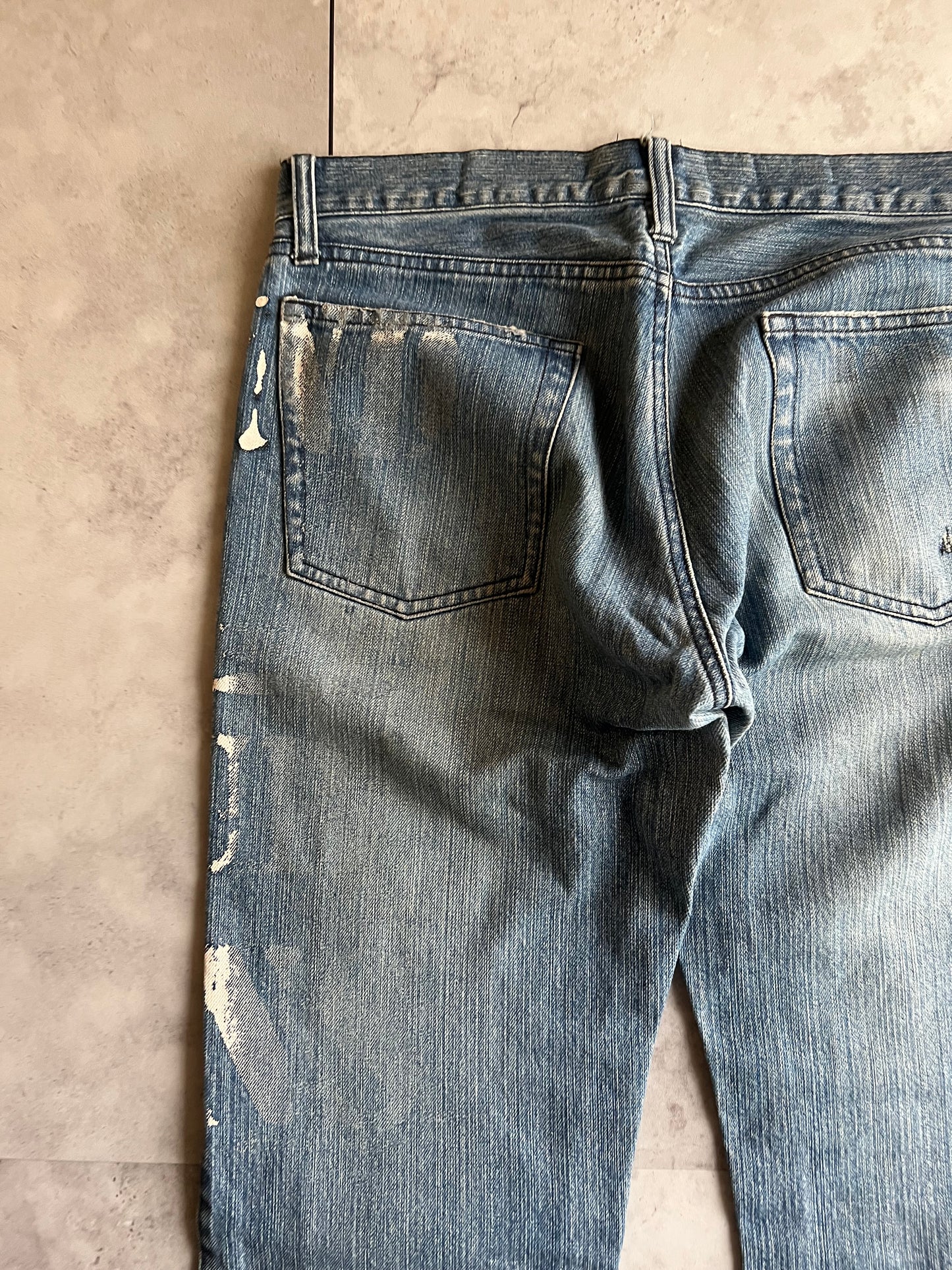 Edge Rupert Distressed Denim Flared Pants