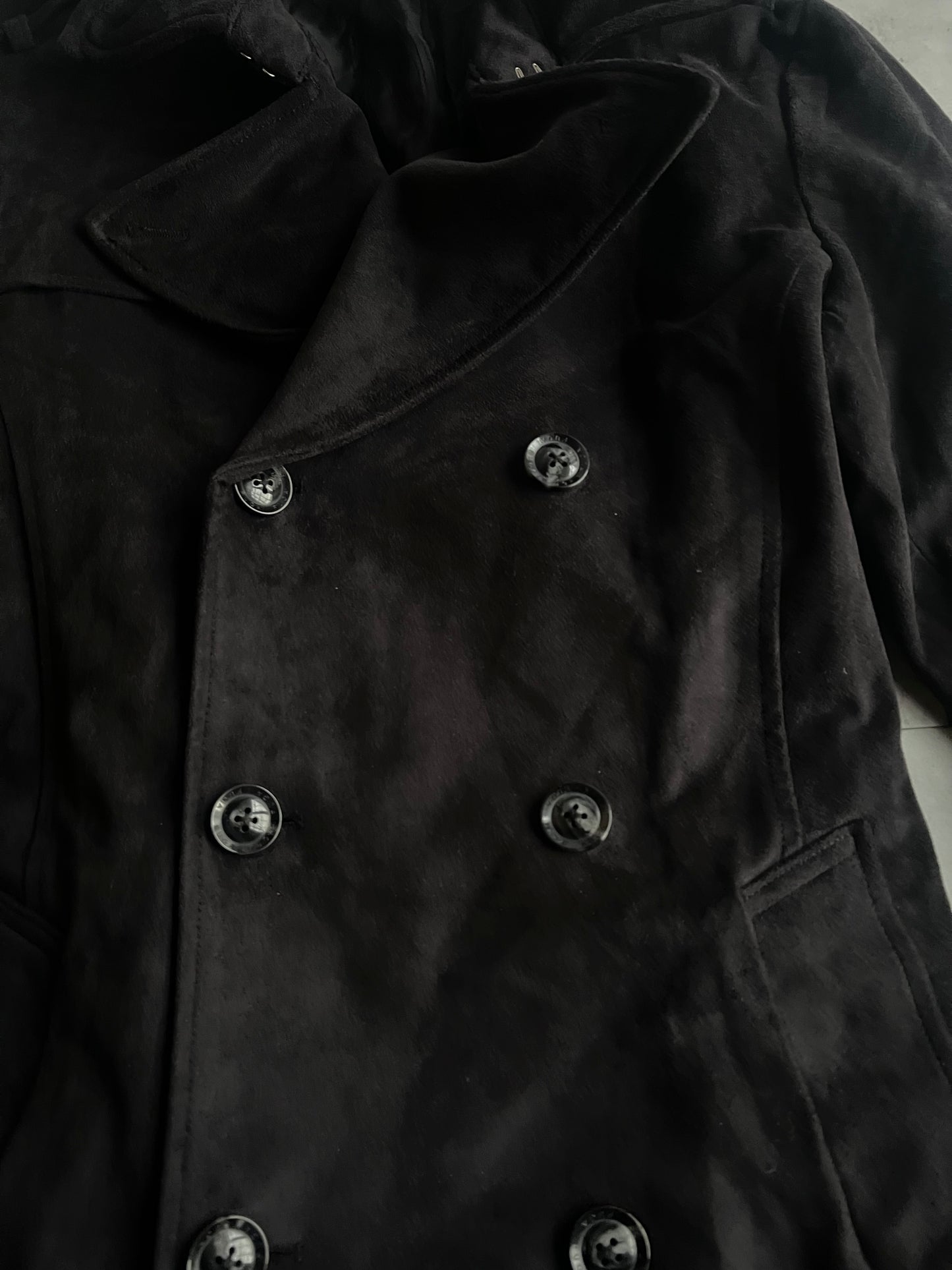 Fuga Suede “Noir” Trench Coat