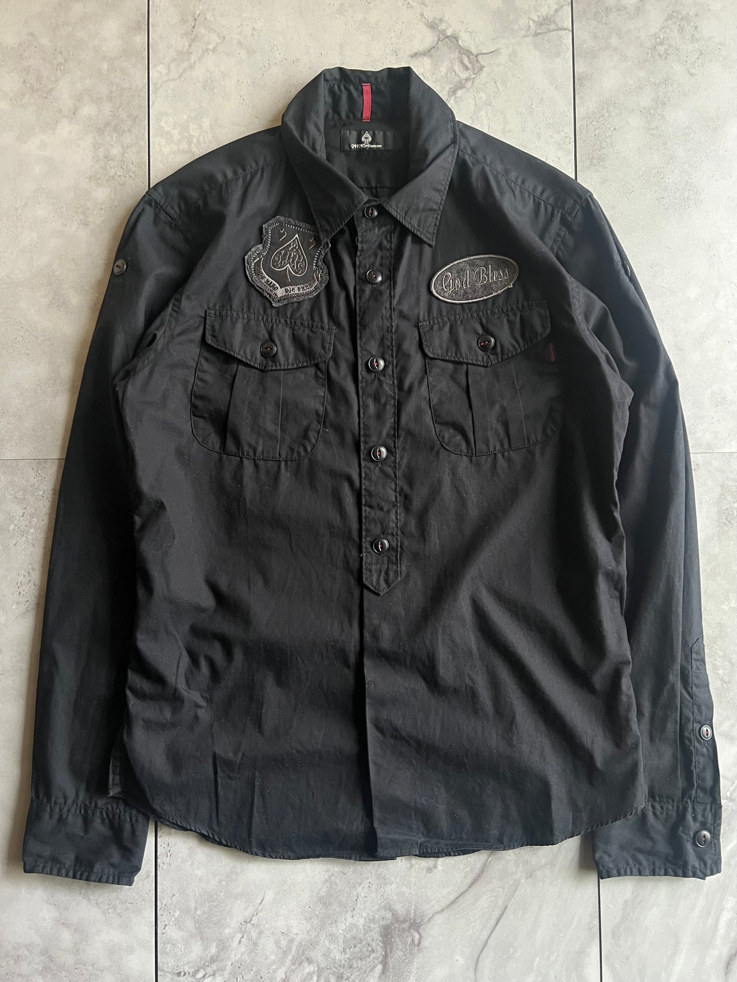291295 Homme “West Coast” Embroidery Patch Button-Up