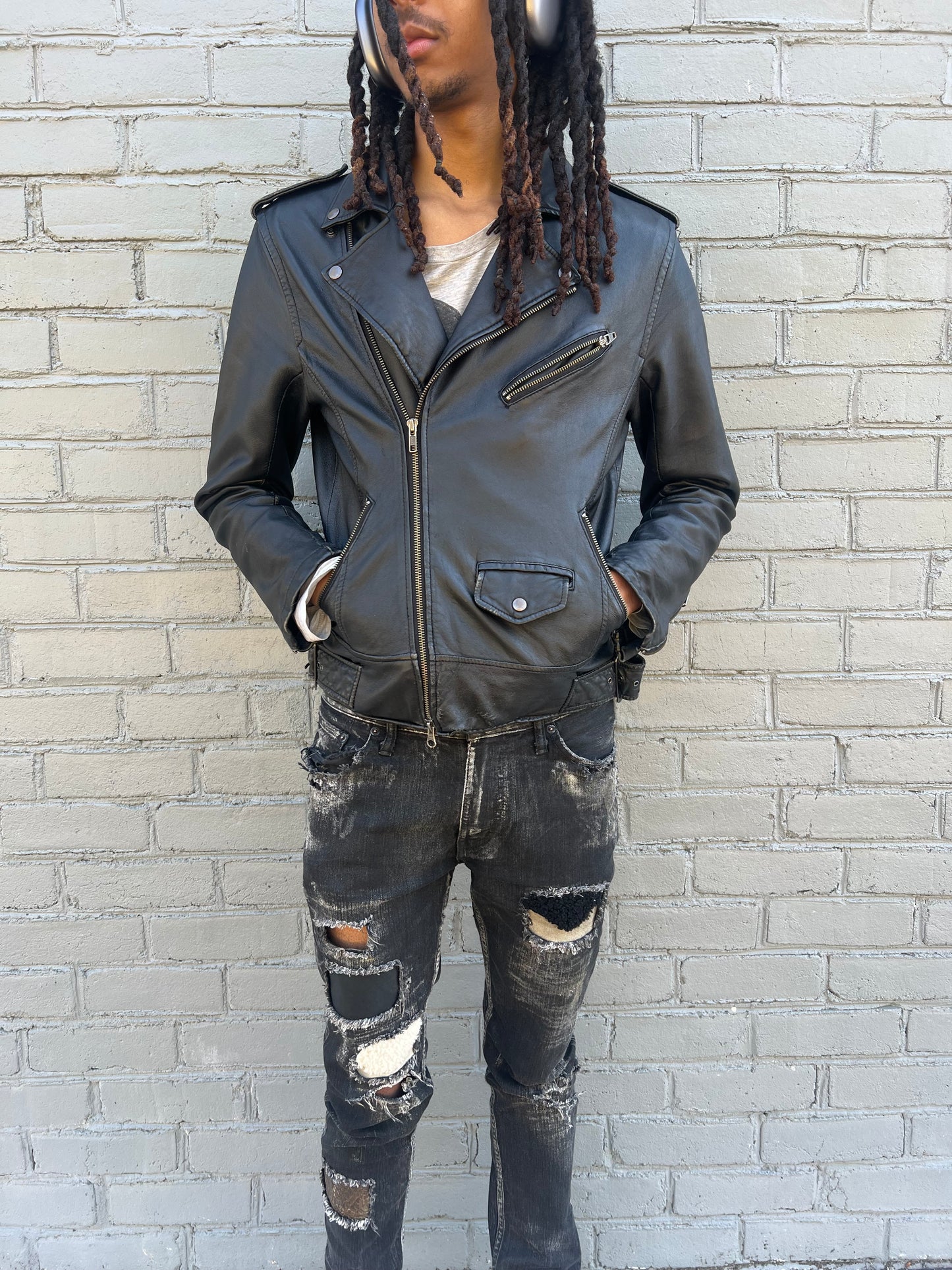 Jackrose Classic Double Riders Leather Jacket