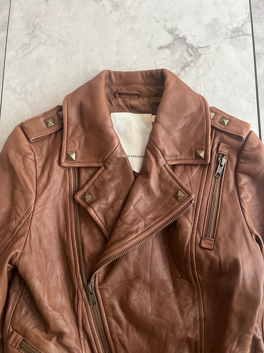 Enigma Studded Leather Rider Jacket