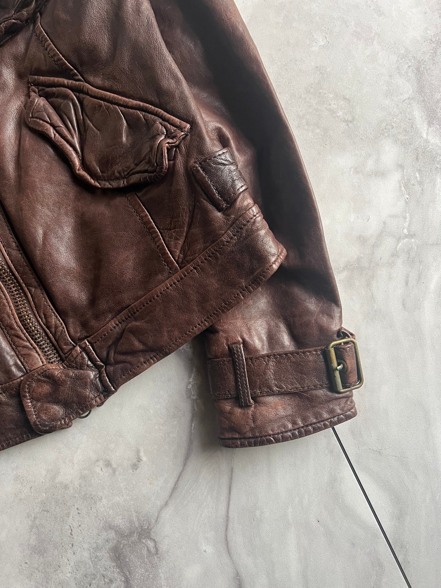 John Bull Leather Military Jacket