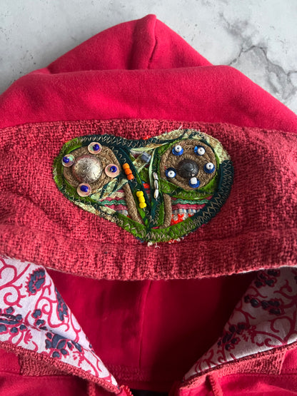 La Gate Beaded Embroidered “Gekko” Hoodie