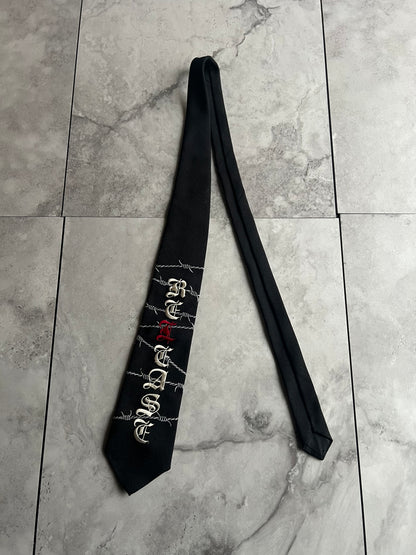 Batsu Club Barbwire Embroidered Tie