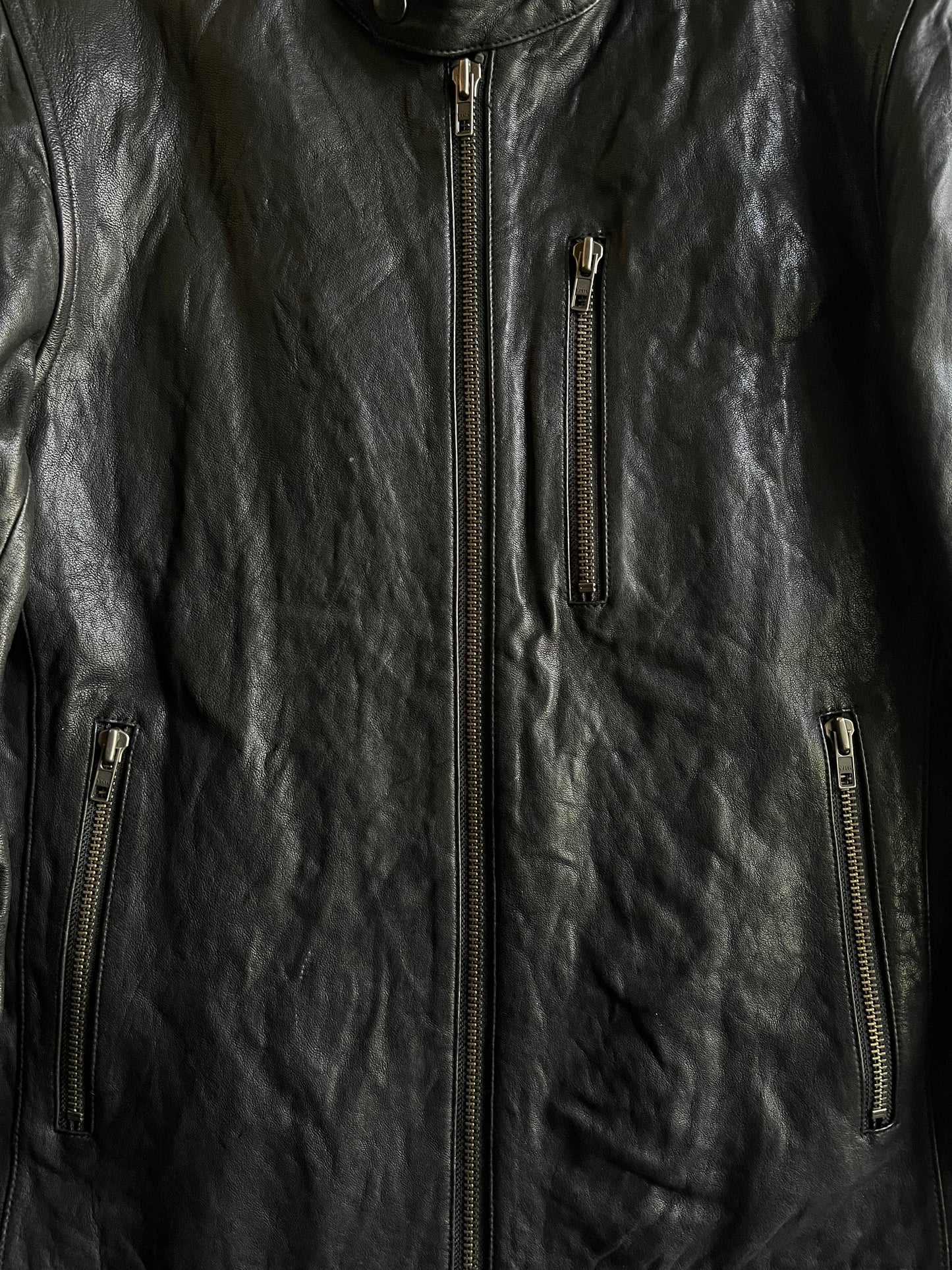 291295 Homme Sample Multi-Zip Leather Jacket