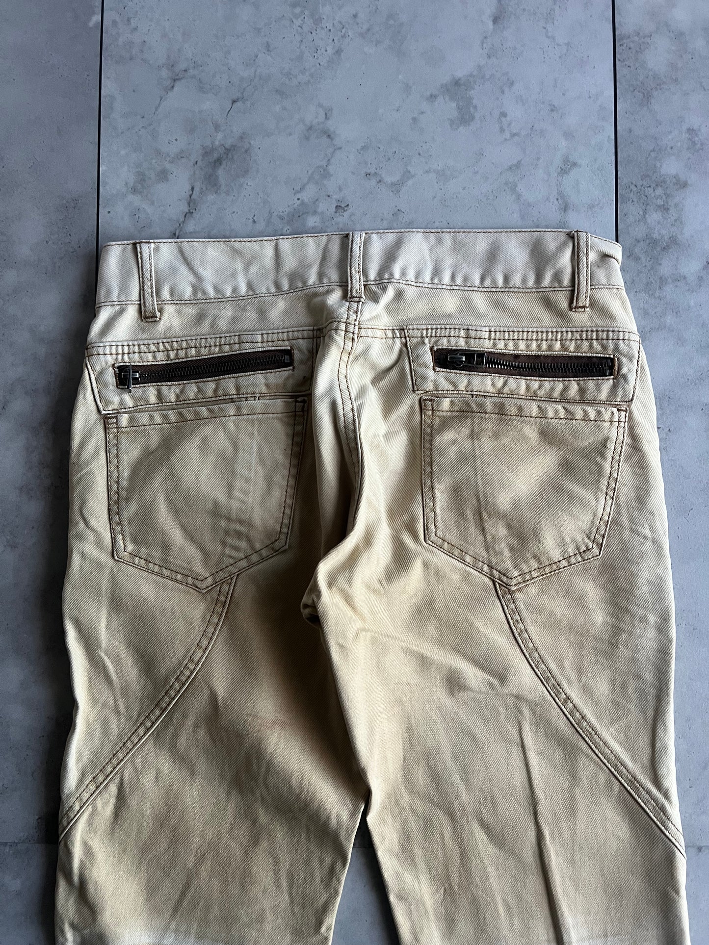 Semantic Design Whiskered Zipper Gimmick Denim